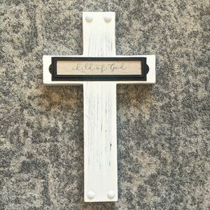 Mud Pie Child Bookplate Large Wood Cross "Child of God"